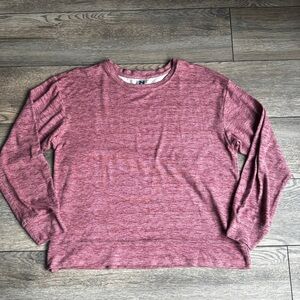 Natori Crewneck Soft Heathered Sweatshirt Top Lounge Pink Sz Medium